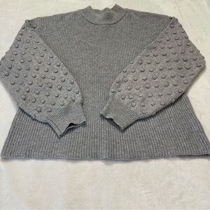 VINCE CAMUTO WOMENS KNIT SWEATER, SIZE LARGE. GRAY.